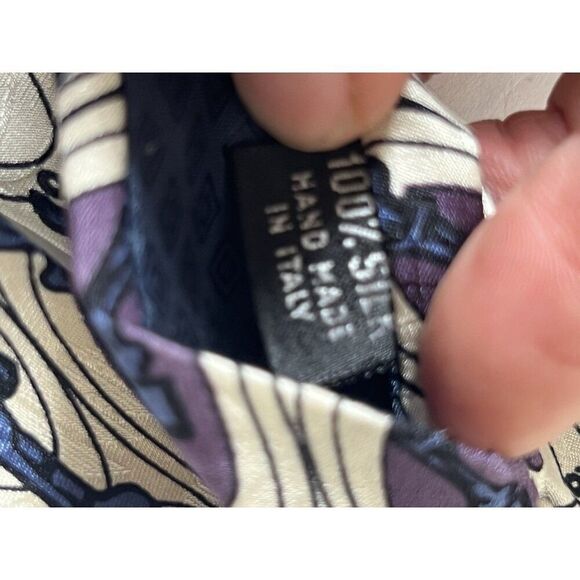 Lot Of 5 Ties Silk Structure Lanvin Zegna Donna Karan Gatti - Picture 16 of 16